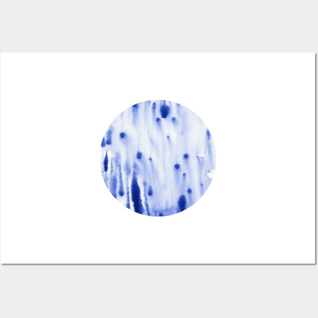 Blue dots and dashes (circle) Wall Art by FJBourne